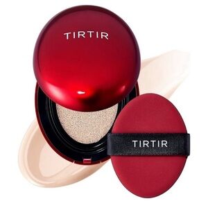 TIRTIR Cushion Foundation in 10C Shell. Seasoning jar for size scale.